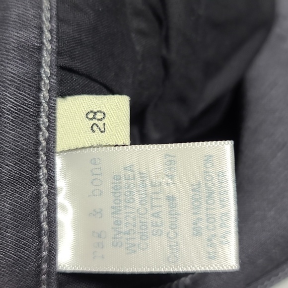 RAG & BONE Moto Skinny Zippered Jeans in Seattle Grey Size 28 - Picture 5 of 16